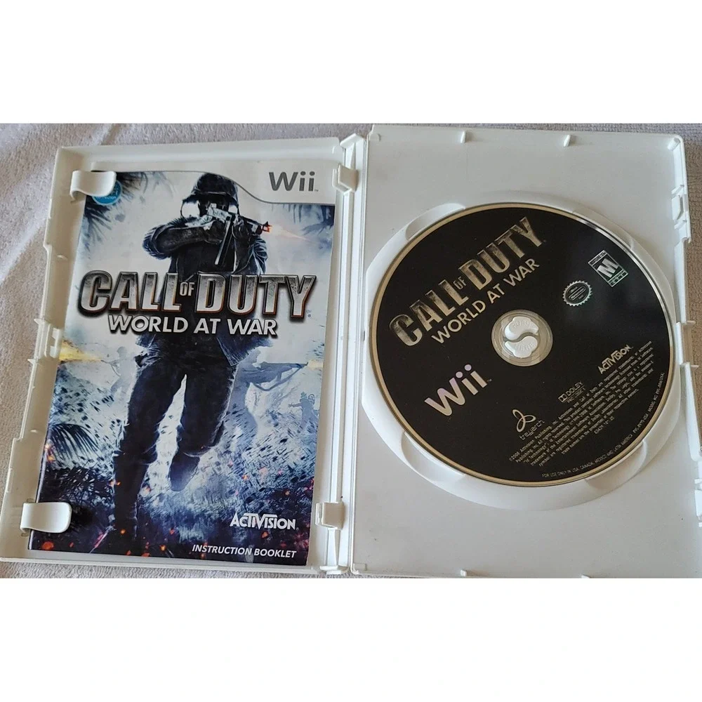 Call of Duty: World at War Nintendo Wii 2008 Game Tested‎ disc/manual/case